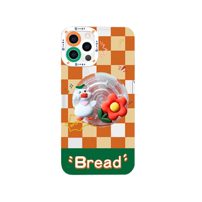 Bread 투명 캐릭터 스마트톡 아이폰 케이스